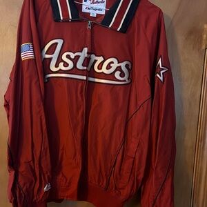 Majestic Authentic Red retro astros Jacket. XXL. Excellent shape.  Sweet jscjet